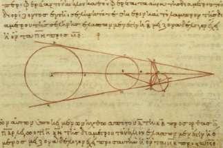 Ο Εύδοξος έδωσε λύση σε ένα άλλο αστρονομικό πρόβλημα, δηλαδή στη μαθηματική εξήγηση των φαινόμενων κινήσεων του Ηλίου, της ελήνης και των πέντε γνωστών τότε πλανητών.