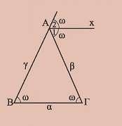 ε) Δύο τρίγωνα είναι ίσα, όταν έχουν μια πλευρά και τις προσκείμενες σε αυτήν γωνίες