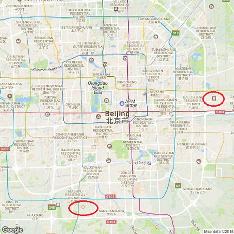 46 3.4 Προβολή δεδομένων και σημείων ομαδοποίησης στο χάρτη Για την απεικόνιση των δεδομένων στον χάρτη της πόλης του Πεκίνου αξιοποιούνται οι ρουτίνες των βιβλιοθηκών ggmap και gtools της R (Εικόνα