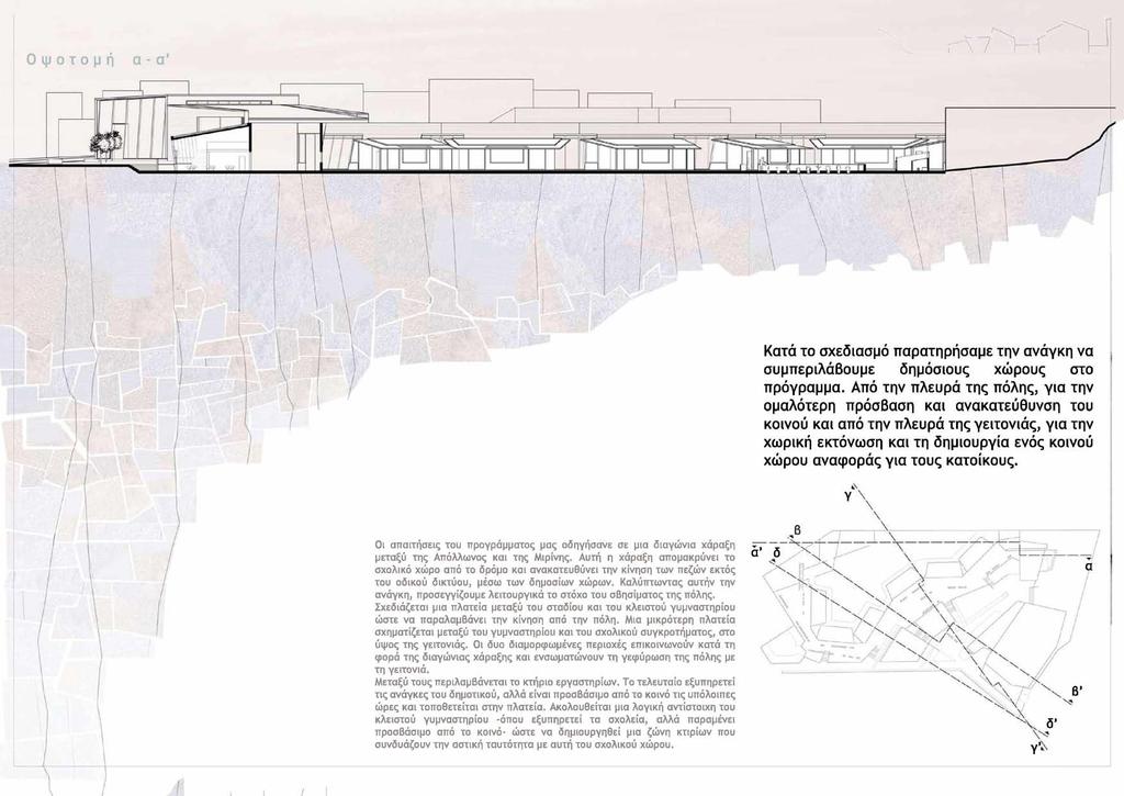 Κατά το σχεδίασμά παρατηρήσαμε την ανάγκη να συμπεριλάβουμε δημόσιους χώρους στο πρόγραμμα.