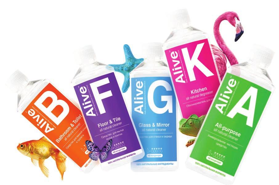 Colecția de produse pentru uz casnic Alive este o nouă marcă a companiei Coral Club, o generaţie nouă de produse pentru curăţenia casei şi detergenţi, cu aplicare universală, ecologici şi care oferă