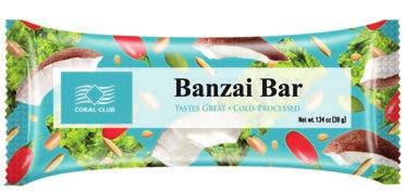 Batoane cu legume Banzai Bar Baton cu semințe cod 91695 prezentare 38 g compozoție Semințe de Susan, semințe de Floarea-soarelui, făină de Orezbrun, semințe de Dovleac, Nucă-de-cocos, Agave, Manioc,