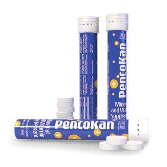 PentoKan cod 2141 prezentare 20 tablete efervescente Potasiu (hidrocarbonat)... 420 mg vitamina С (L-acid ascorbic)... 100 mg riboza... 20 mg.