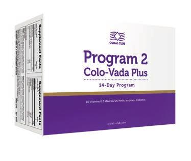 Program Two Colo-Vada Plus cod 1200 Program 2 Colo-Vada Plus (pachet) cod 91302 Set No.1 (14 pliculeţe) cod 91303 Set No.2 (8 pliculeţe) cod 91304 Set No.