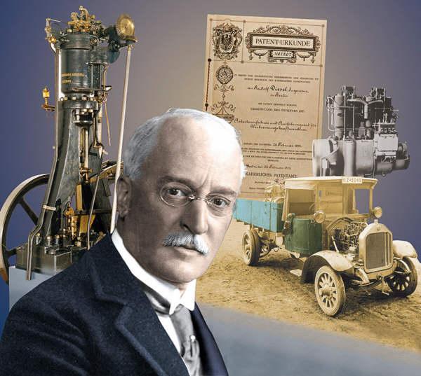 Rudolf Diesel Η χρησιμότητα και η τεχνική χρησιμοποίησής του diesel προήλθε από πειράματα που διεξήγαγε ο Γερμανός επιστήμονας και ο εφευρέτης Rudolf Diesel, του οποίου το όνομα έχει δοθεί και στο