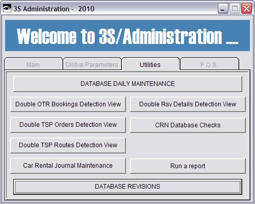 3 Ο ΒΗΜΑ Επιλέξτε Utilities DATABASE DAILY MAINTENANCE για να μεταβείτε στο menu 3S/ITP DataBase