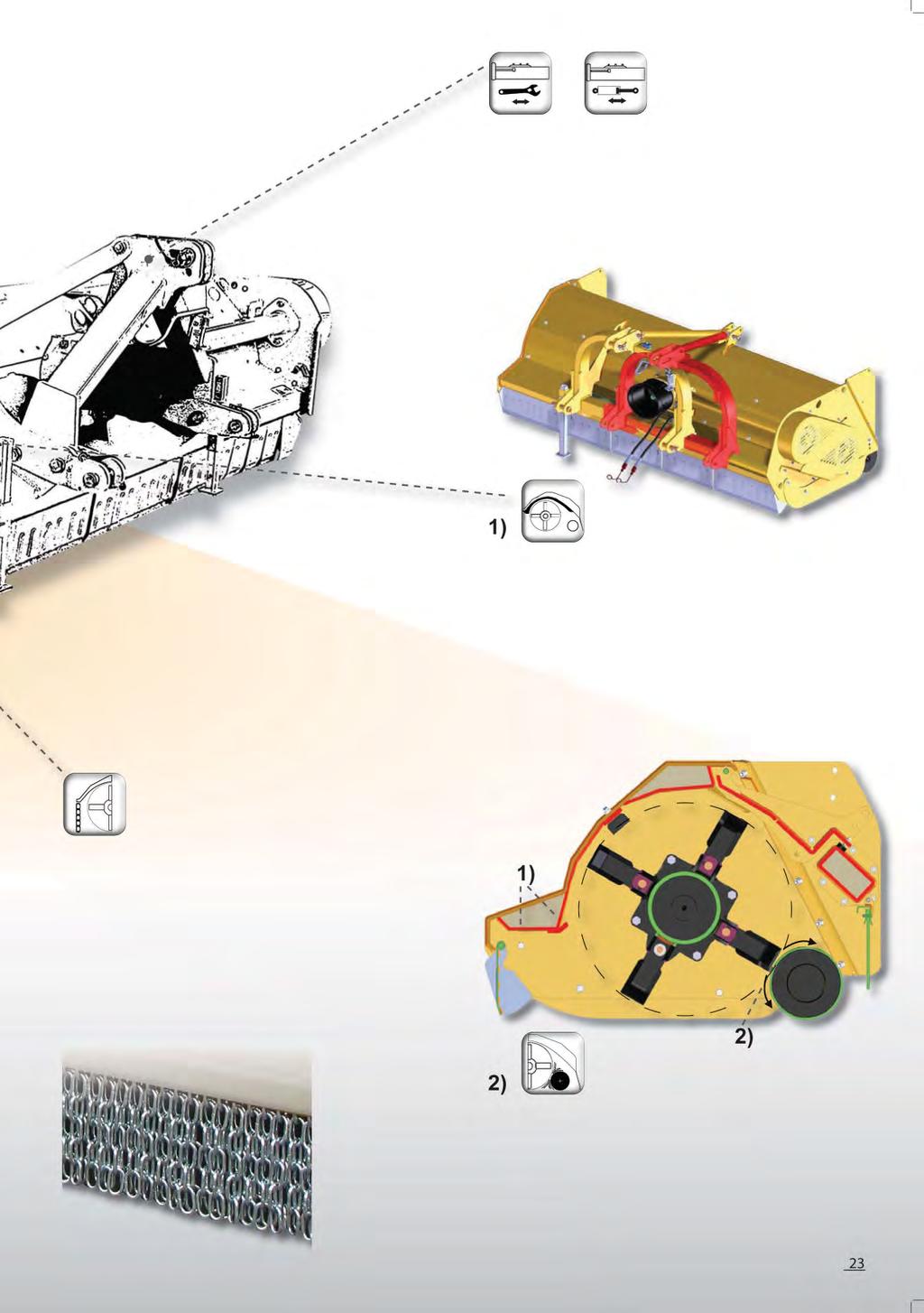 MECHANISCHE HYDRAULISCHE Die Seitenverstellung der Alpego-Häcksler kann mechanisch oder hydraulisch betätigt werden. (nach wahl für TT-93 Mod.