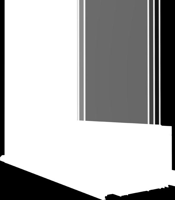 της κατασκευής. The low threshold consists of 3 different profiles that enable the innovative concealed drainage at the external side of the system.