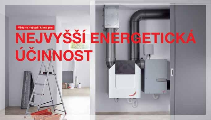 PLYNÁR VODÁR KÚRENÁR + KLIMATIZÁCIA 1/2017 NOVÁ GENERACE VĚTRACÍCH JEDNOTEK ZEHNDER COMFOAIR Q o 5 % vyšší rekuperace, o 8 db (A) nižší hlučnost, o 10 % nižší spotřeba energie Zehnder, evropský