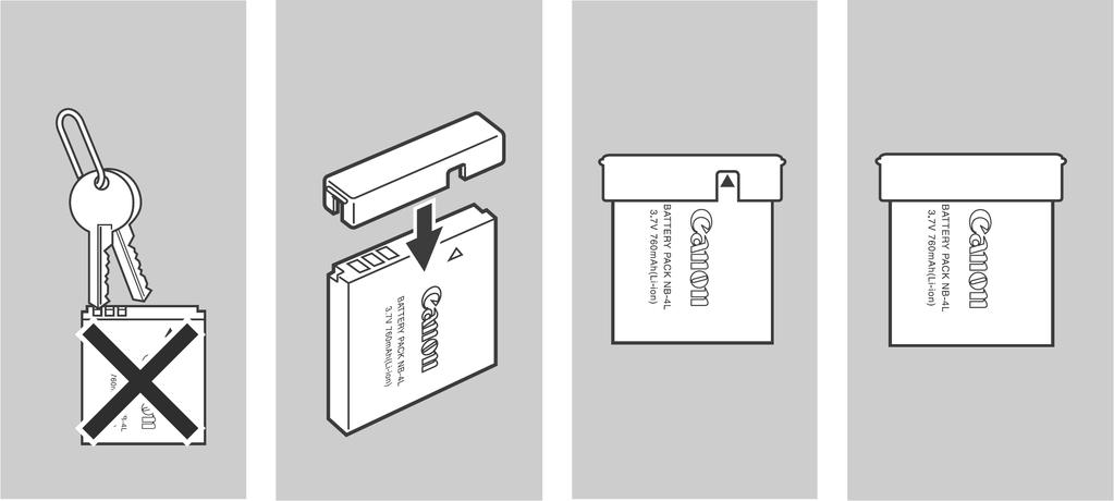 5 Pazite da ne dođe do dodirivanja v i w kontakata baterije i metalnih predmeta (sl. A).