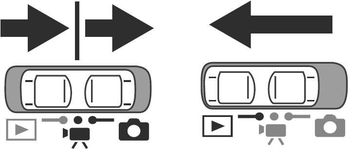 Odabir opcija izbornika tipkom MENU 1 Pomaknite preklopku načina na X (snimanje fotografija) ili b (snimanje video zapisa) ili W (reprodukcija). 2 3 4 5 Pritisnite tipku MENU.