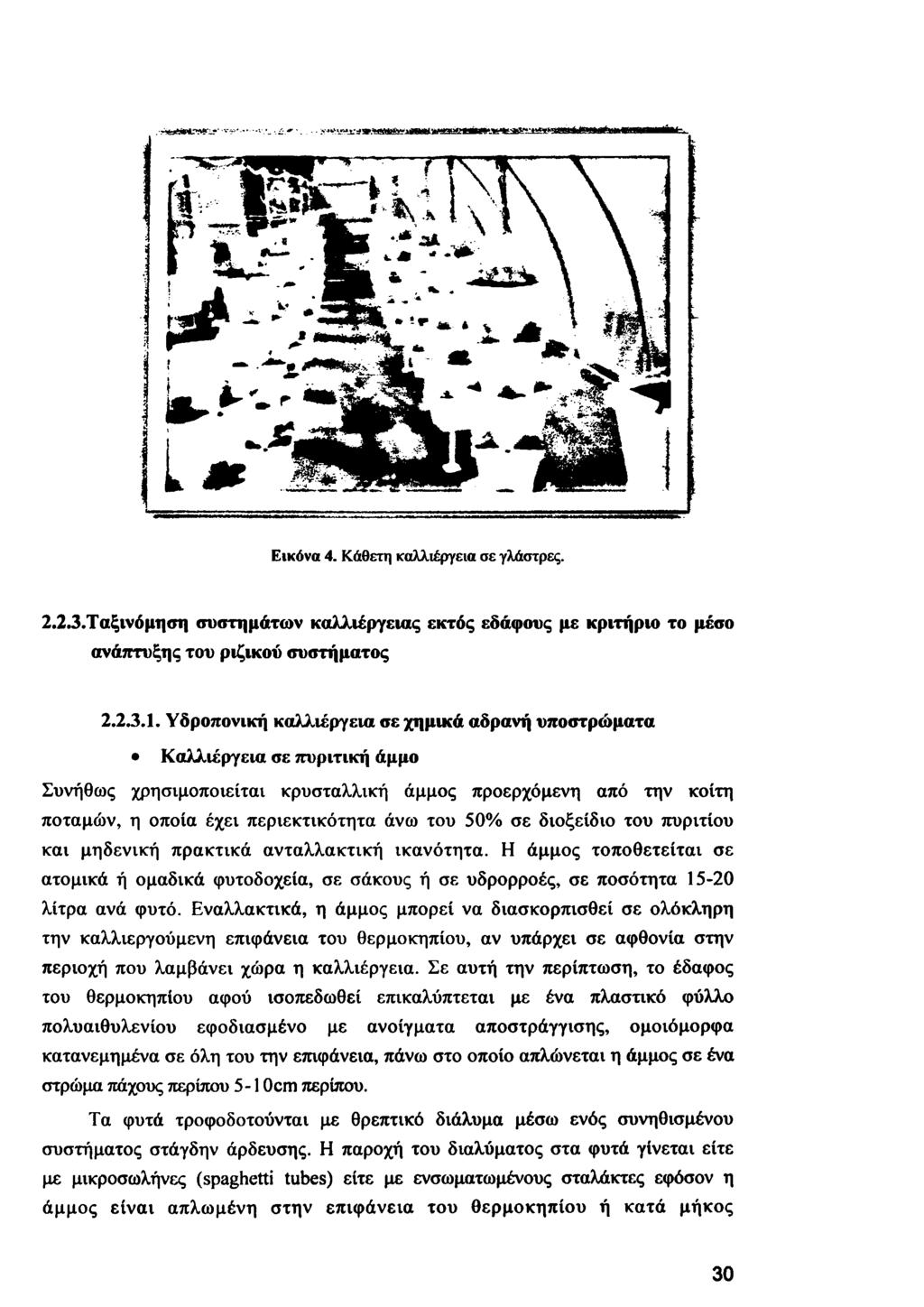 >-.>> ν. _... i i t um iii ij H ia im ii'r iiir liiif ι ι i ΐιτ~ i ^ itntm -iiftrti ^ Εικόνα 4. Κάθετη καλλιέργεια σε γλάστρες. 2.2.3.