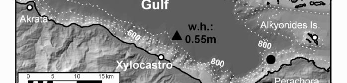 Historical record of Tsunamis in the Gulf of Corinth The Gulf of Corinth is the region with the highest potential for tsunami occurrence in the Mediterranean Sea (Papadopoulos, 2003).