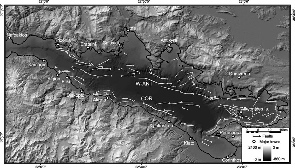 A. Stefatos et al. / Marine Geology 232 (2006) 35 47 37 Fig. 2. New revised map of the offshore faults within the Gulf of Corinth (faults after Stefatos et al., 2002; Stefatos, 2005).