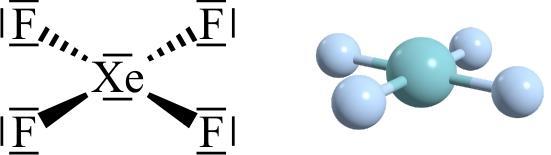 molekulových zlúčenín xenónu XeF