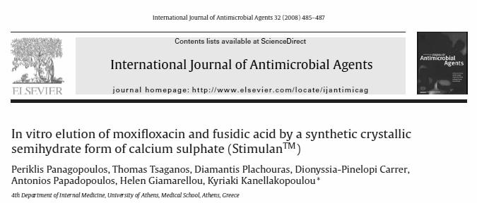 Drugs 2000; 59: 1223-32 Zalavras CG et al, Clin Orthop Relat Res 2004; 427:86-93 TOΠΙΚΗ ΧΟΡΗΓΗΣΗ ΑΝΤΙΒΙΟΤΙΚΩΝ
