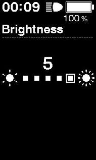 Brightness (Φωτεινότητα) <SC-E6010> Η φωτεινότητα του οπίσθιου φωτισμού μπορεί να ρυθμιστεί όπως επιθυμείτε. 1. Πατήστε -Y ή -Z για να ρυθμίσετε τη φωτεινότητα.