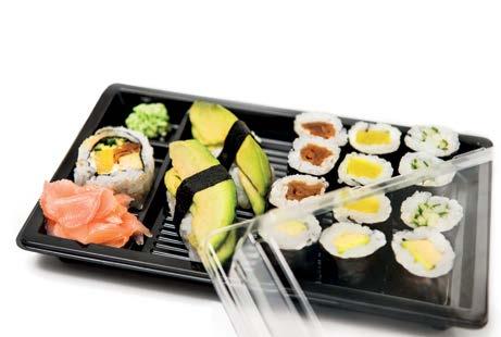 Δίσκοι & Καπάκια για Sushi Ιδανικά για: California rolls, Nigiri, Maki, Ginger, Wasabi Χαρακτηριστικά & Οφέλη Ανατολίτικο styling που αναδεικνύει την αυθεντικότητα και την παρουσίαση του προϊόντος