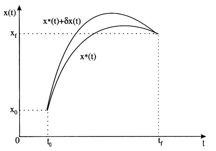 Βήμα 1 Υποθέτω την ύπαρξη ακροτάτου : Υποθέτω πως η συνάρτηση x*(t) είναι το ακρότατο που βρήκα για τη συνάρτηση x(t).