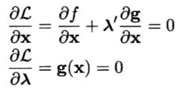 Τότε οι βέλτιστες τιμές x* και λ* είναι οι λύσεις του συστήματος των ακόλουθων n+m εξισώσεων 2.3.