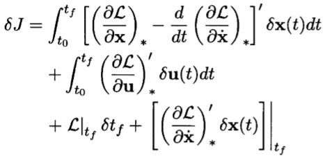 Βήμα 6 Συνθήκες για ακρότατο: Για την ύπαρξη ακροτάτου του συναρτησοειδούς J, το θεμελιώδες θεώρημα του Λογισμού των Μεταβολών προϋποθέτει το μηδενισμό της πρώτης μεταβολής δj στο σημείο που υπάρχει