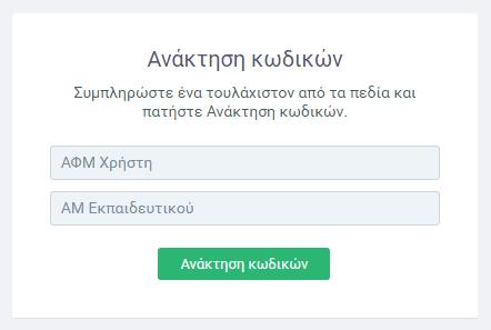 Πληκτρολογώντας τον Α.Φ.Μ.