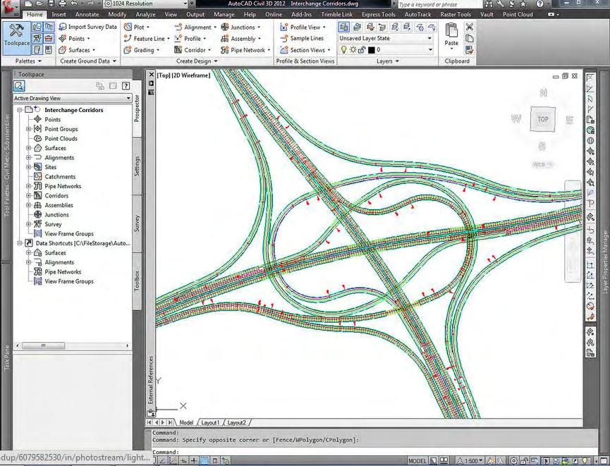 μοντέλο του δρόμου, που θα περιέκλειε όλες τις απαραίτητες λεπτομέρειες του έργου σε υψηλό επίπεδο ανάλυσης.