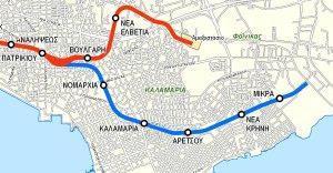 Σύμφωνα με επίσημα στοιχεία της Αττικό Μετρό και αναφορικά με την επέκταση της γραμμής στην Καλαμαριά, αυτή θα αποτελεί διακλάδωση της βασικής γραμμής από το σταθμό Πατρικίου προς τα νοτιοανατολικά