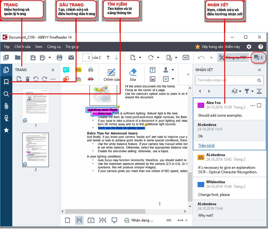 X em và chỉnh sửa tệp PDF Với ABBYY FineReader, bạn có thể dễ dàng xem, chỉnh sửa, nhận xét và tìm kiếm trong loại tệp PDF bất kỳ, kể cả những loại tệp PDF thu được bằng cách quét tài liệu giấy không