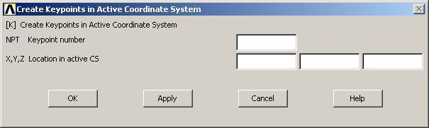 Koordinātu mezglu definēšana (1) Preprocessor/