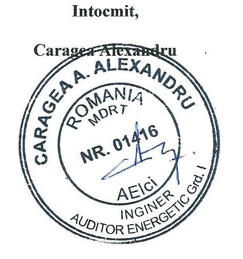 CARAGEA A. ALEXANDRU AUDITOR ENERGETIC -UA 01416 7.