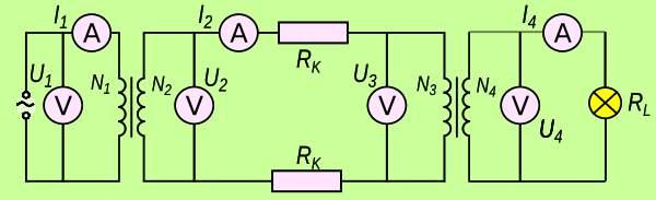 4 Elektromagneta indukto Ekzemplo 38 La lampo de Fig. 01 havas nominalajn valorojn de 4 V / 40 ma. La rezistanco de la kunduktiloj egalas al 50 V.