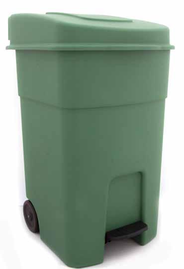 The pedal helps you avoid contact with germs and the wheels facilitate the removal of the full bin.