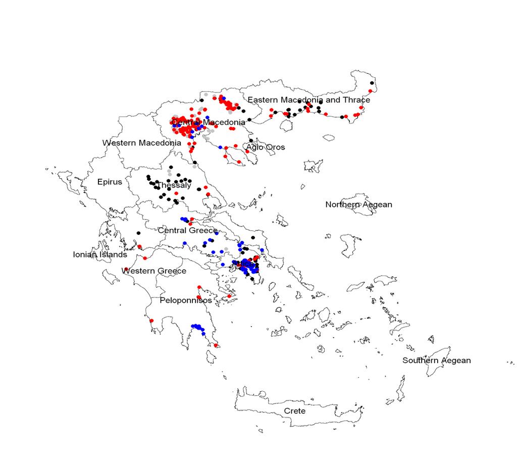 Δεδομένα ανίχνευσης παθογόνων σε κουνούπια τα τελευταία πέντε χρόνια (2010-2015).