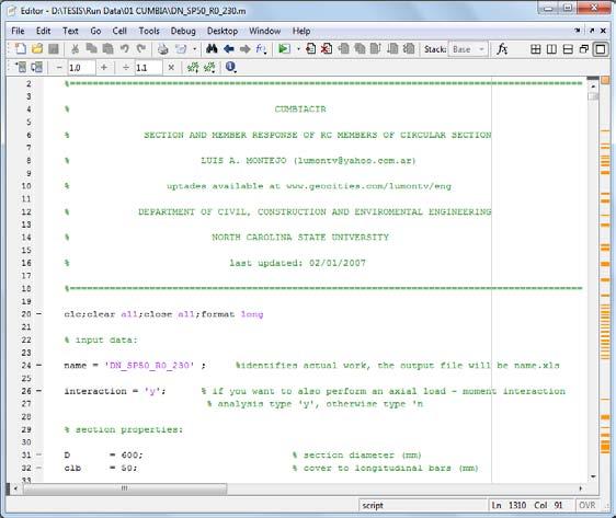 DAFTAR LAMPIRAN Lampiran 1 Gambar Editor Input Speimen DN_SP50_R0_230 dengan