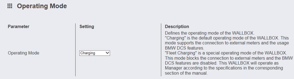 Μενού - Διαμόρφωση Υπόδειξη Οι ρυθμίσεις σύνδεσης με το BMW DCS (BMW Digital Charging Service) είναι προδιαμορφωμένες και δεν μπορούν να αλλάξουν.