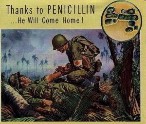 Primul antibiotic descoperit: penicilina (Fleming 1921) în n terapeutică, după 1941, Chaine şi i Florey au izolat forma pură (penicilina G cristalizată) 1944 a apărut streptomicina,, descoperita de