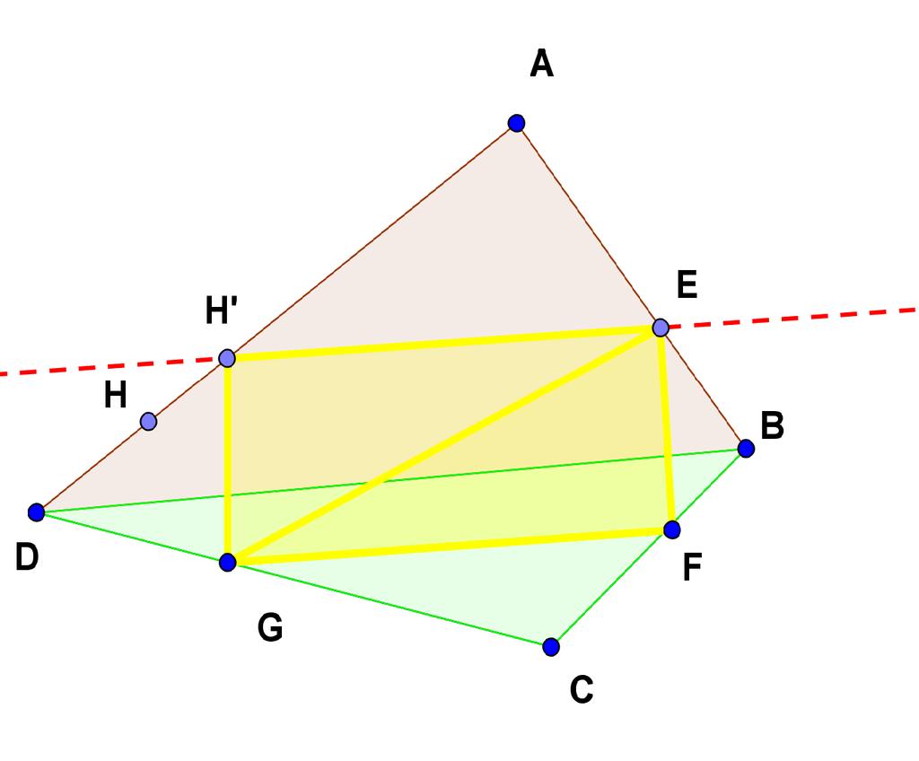 TEOREMA LUI MENELAUS IN PLAN SI SPATIU 0 Consideram α = (EF G) si vom demonstra ca H α. Caz : DB α In aceasta situatie rezulta F G = α (BCD) BD.