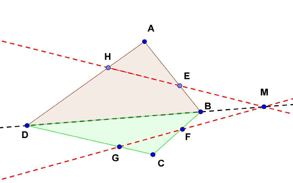 TEOREMA LUI MENELAUS IN PLAN SI SPATIU 9 Cazul II: BD π = {M} M (BDA) π = EH, M (BDC) π = F G Se aplica teorema lui Menelaus succesiv in: ABD, H E M EA EB MB MD HD HA = ; CBD, G F M F B F C GC GD MD