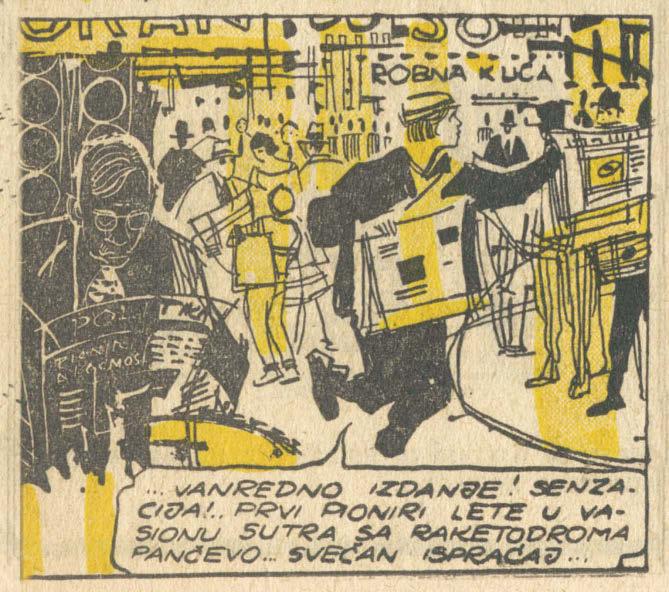 Бојана Спасић 2. Отмица у васиони, кадар стрипа 2. Panel from the comic book " Kidnapping in Space" 3. Отмица у васиони, кадар стрипа 3.