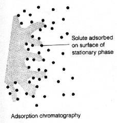 Ταξινόμηση με βάση τον μηχανισμό στον οποίο βασίζεται ο διαχωρισμός Χρωματογραφία προσροφήσεως (Adsorption chromatography): Τα προς διαχωρισμό συστατικά προσροφώνται στην επιφάνεια της στατικής φάσης