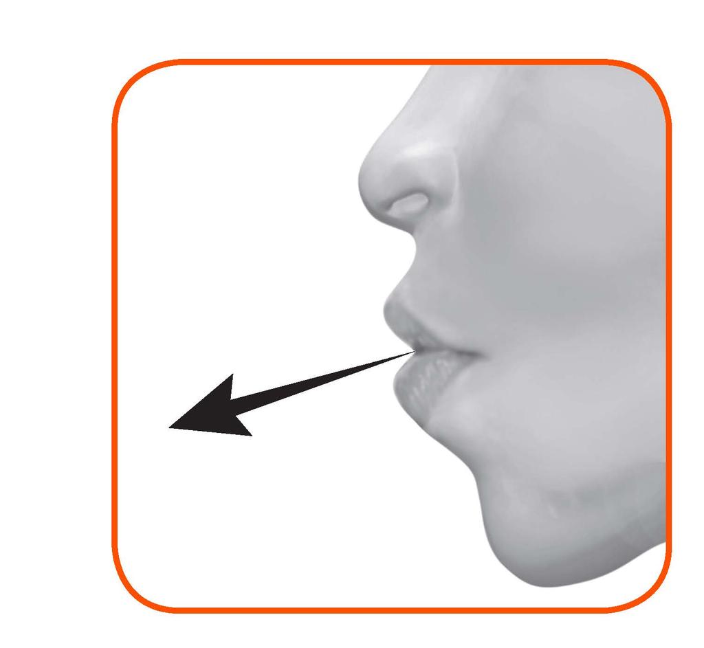 2 Κρατήστε το κεφάλι σας σε όρθια θέση, τοποθετήστε το επιστόμιο ανάμεσα στα χείλη σας και κλείστε τα χείλη σας ερμητικά γύρω από αυτό (Εικόνα Ι).