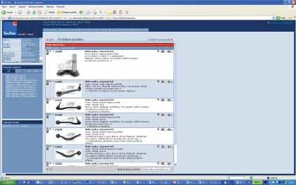 intuitívne vyhľadávanie presných informácií - Prevodníky medzi výrobcami autodielov a automobilov. - Vyhľadávanie podľa špecifikácie automobilu alebo zadaním obj.