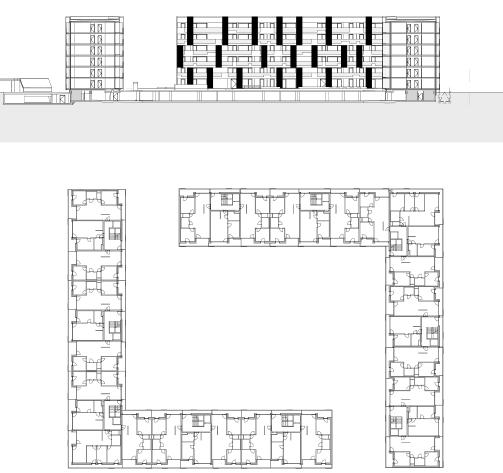 урбанистичког плана новог стамбеног насеља као и пројектовање самих објеката 72. Слика 2.15: Лоденареал ситуација и положај стамбених блокова Слика 2.