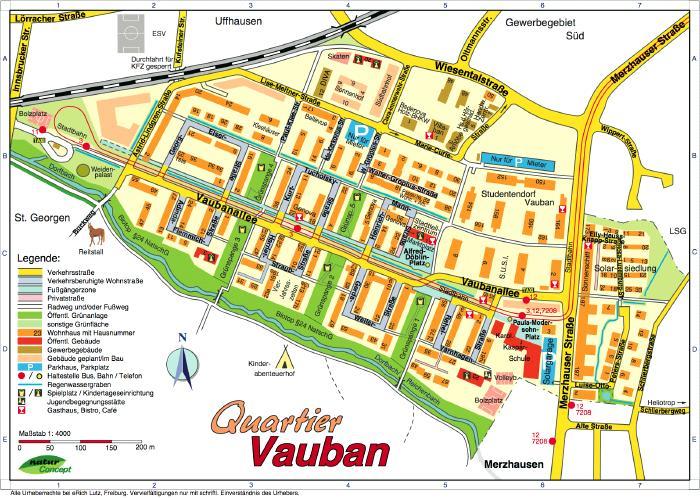 2.2.3.1 Највеће немачко енергетски ефикасно насеље ''VAUBAN'' у Фрајбургу Ваубан је LEB насеље са 5000 становника и 600 радних места, удаљено 4 км од центра Фрајбурга (у Немачкој) 83.