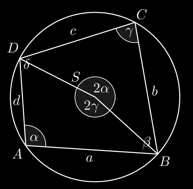 Nato bomo dokazali Brahmaguptovo formulo za izračun ploščine poljubnega tetivnega štirikotnika ter ugotovili, da je Heronova formula poseben primer Brahmaguptove formule.