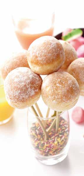 MINI BEignets 77860 Μini μπενιέ με ζάχαρη 16γρ. 175τεμ/κιβ - 72κιβ/παλ Απόψυξη 1 ώρα σε θερμοκρασία περιβάλλοντος 27056 Μini μπενιέ σοκολάτα-φουντούκι 21γρ.