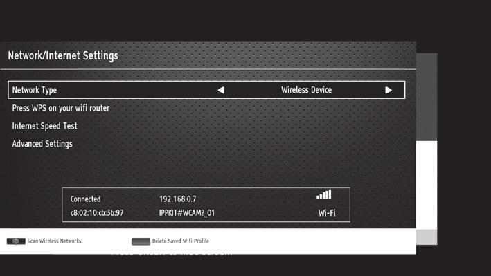 Wait a few seconds and a list of all wireless networks will be displayed. 11. Press the buttons to select your wireless network then press OK. 12.