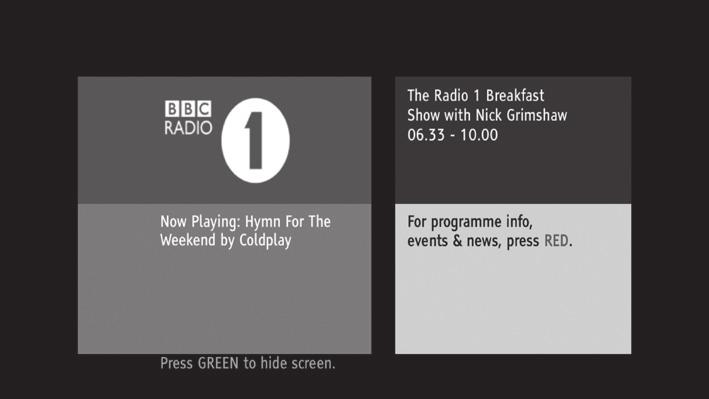 Using the Features 5 Listening to the Radio You can listen to radio stations through your TV. 1. Press the EPG button to select the PROGRAMME GUIDE. 2. Press the BLUE button to select the filter. 3.