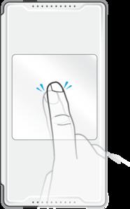 Εκμάθηση των βασικών λειτουργιών Αλληλεπίδραση με το παράθυρο Όταν ολοκληρώσετε τη ρύθμιση του Κομψό κάλυμμα με παράθυρο και το προσαρτήσετε στο τηλέφωνό σας, πρέπει να κλείσετε το κάλυμμα για να